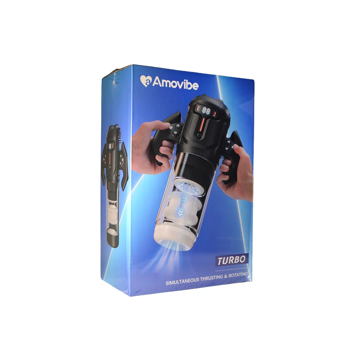 Amovibe Turbo Thrusting & Rotating Male Masturbator Black - Image 2