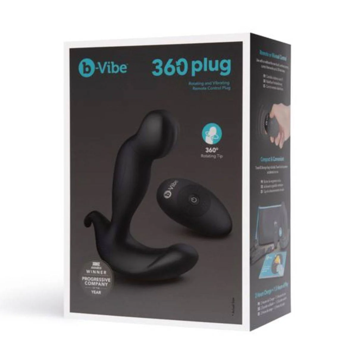 b-Vibe 360 Plug Prostate Massager Vibrator Black - Image 2