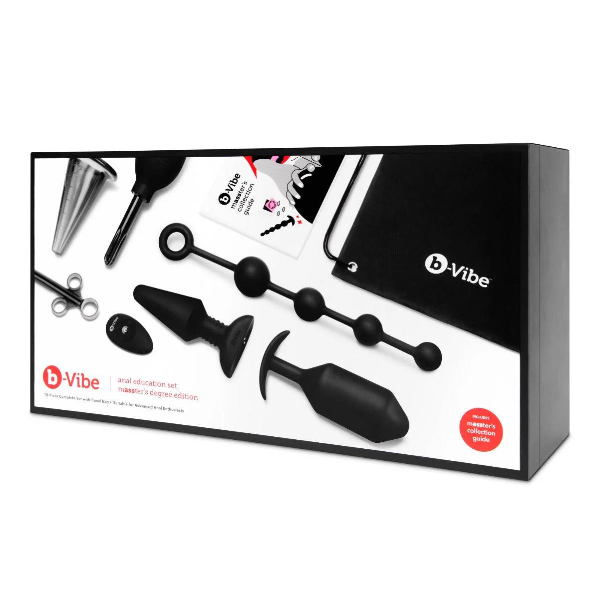 b-Vibe Anal Education Set - MASSter's Degree Edition Black - Image 2