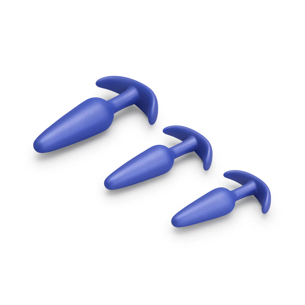b-Vibe Butties Beginner Booty Bundle 3 Piece Anal Training Butt Plug Set Blue - Image 4