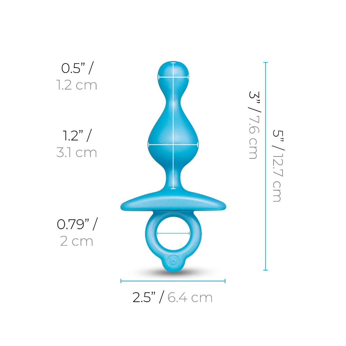 b-Vibe Butties Pop Silicone Anal Beads Blue - Image 5