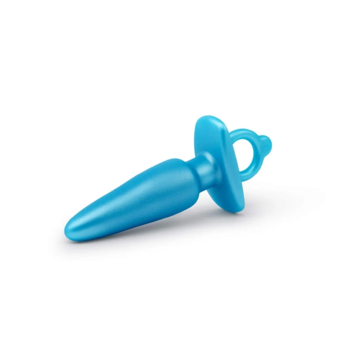 b-Vibe Butties Sleek Tapered Silicone Butt Plug Blue 5.8 Inch - Image 4