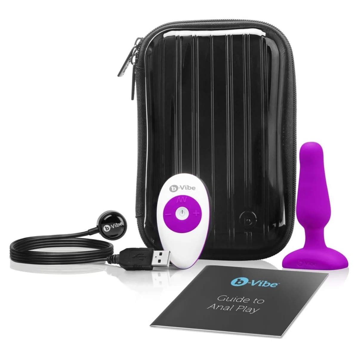 b-Vibe Novice Remote Control Vibrating Butt Plug Fuchsia - Image 3