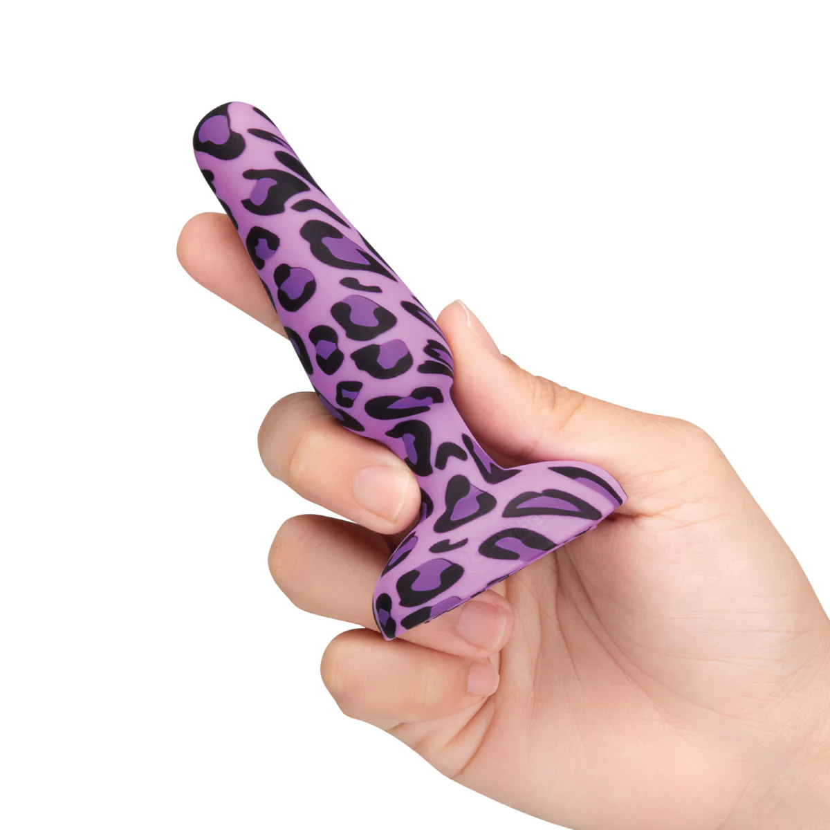 b-Vibe Novice Special Edition Vibrating Butt Plug Purple Leopard - Image 3