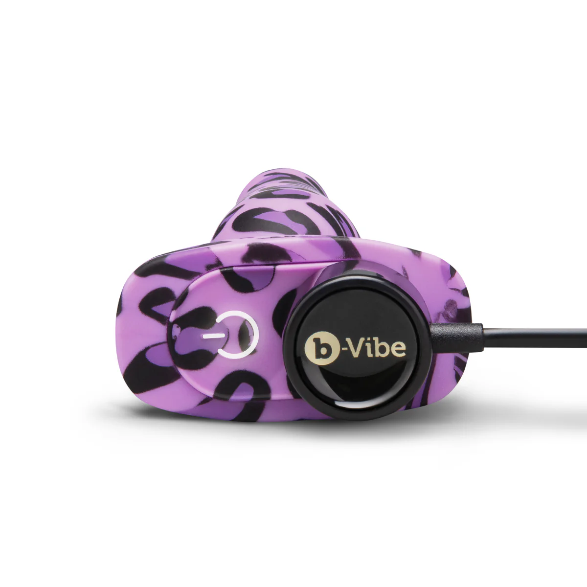 b-Vibe Novice Special Edition Vibrating Butt Plug Purple Leopard - Image 6