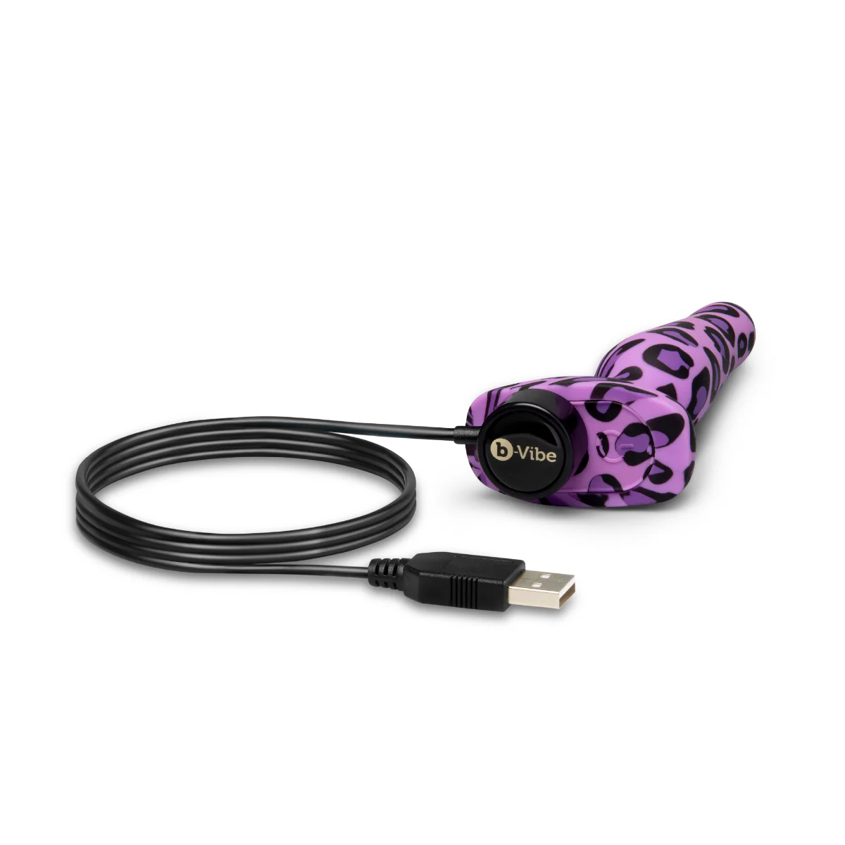 b-Vibe Novice Special Edition Vibrating Butt Plug Purple Leopard - Image 7