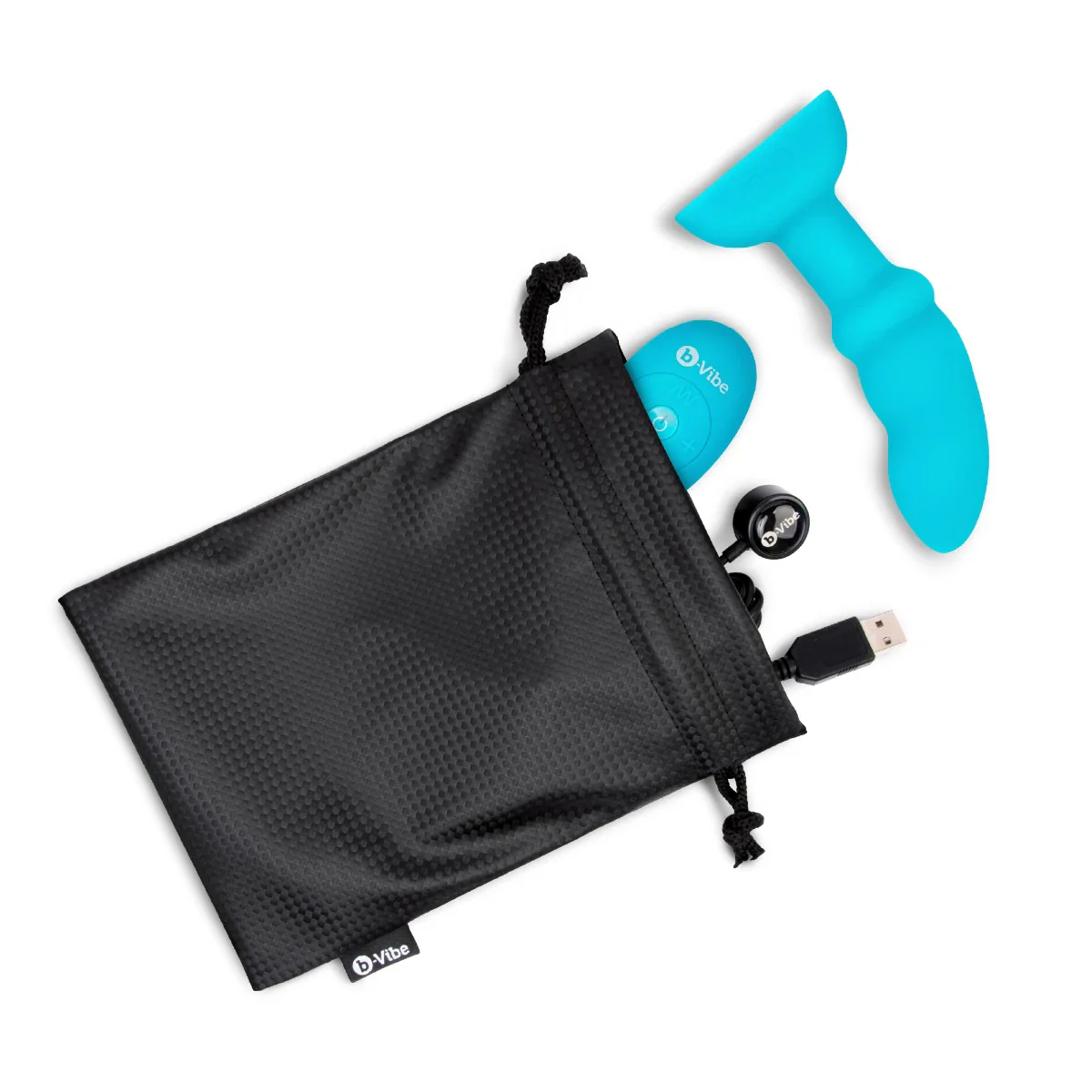 b-Vibe Rimming P-Spot Remote Control Vibrating Plug Blue - Image 6