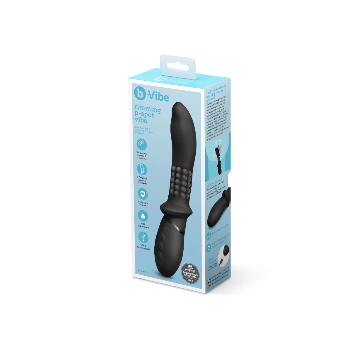 b-Vibe Rimming P-Spot Vibrator Black - Image 2