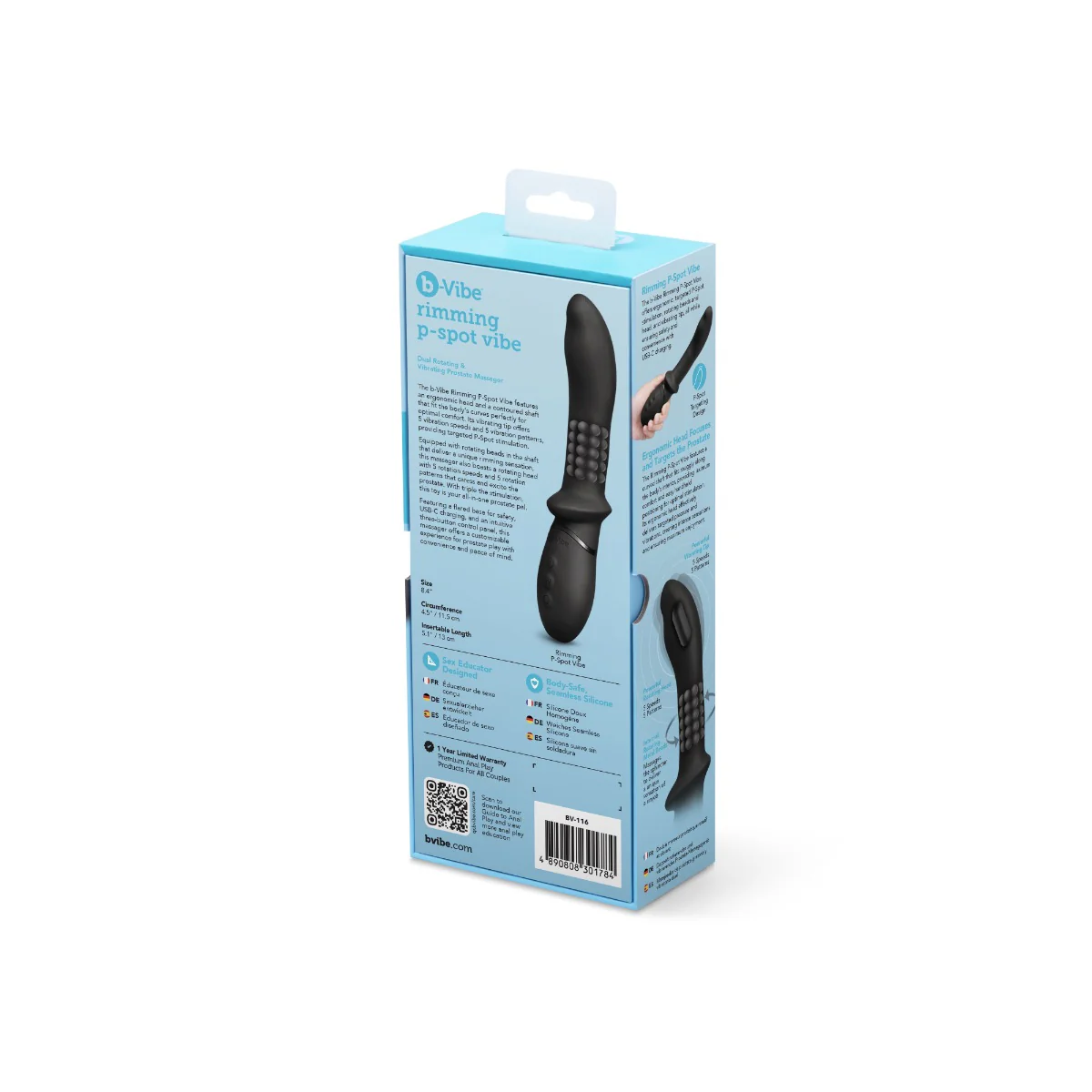 b-Vibe Rimming P-Spot Vibrator Black - Image 6