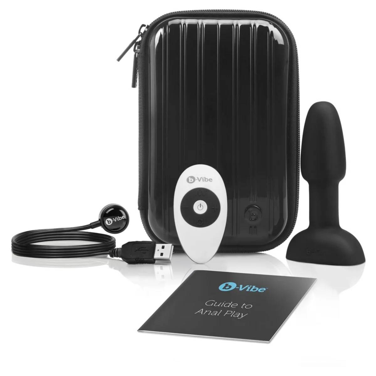 b-Vibe Rimming Petite Remote Control Vibrating Butt Plug Black - Image 3