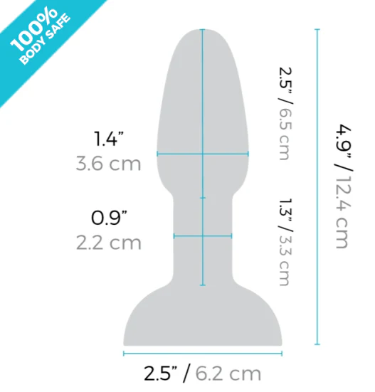 b-Vibe Rimming Petite Remote Control Vibrating Butt Plug Black - Image 7