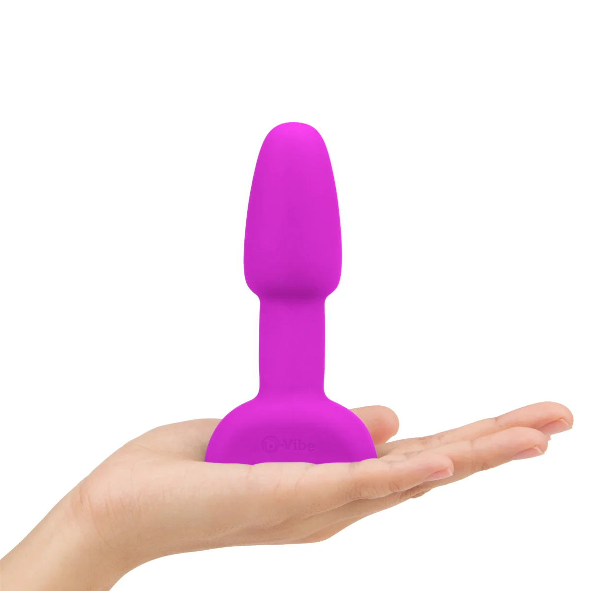 b-Vibe Rimming Petite Remote Control Vibrating Butt Plug Fuchsia - Image 5