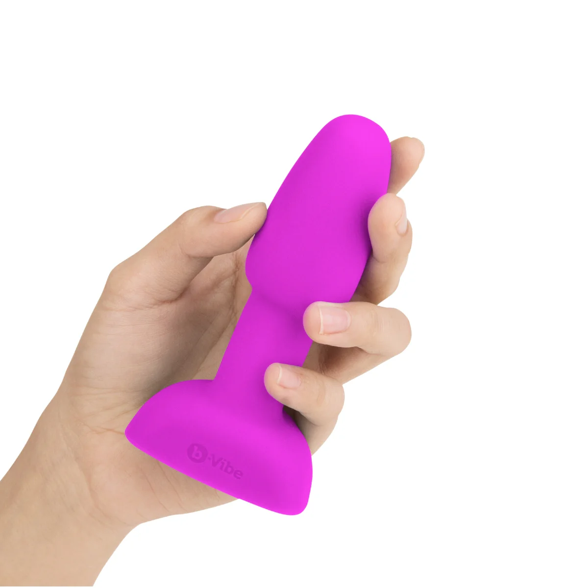 b-Vibe Rimming Petite Remote Control Vibrating Butt Plug Fuchsia - Image 6