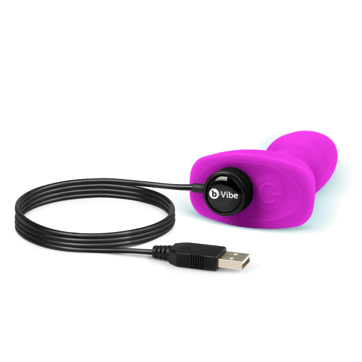 b-Vibe Rimming Petite Remote Control Vibrating Butt Plug Fuchsia - Image 7