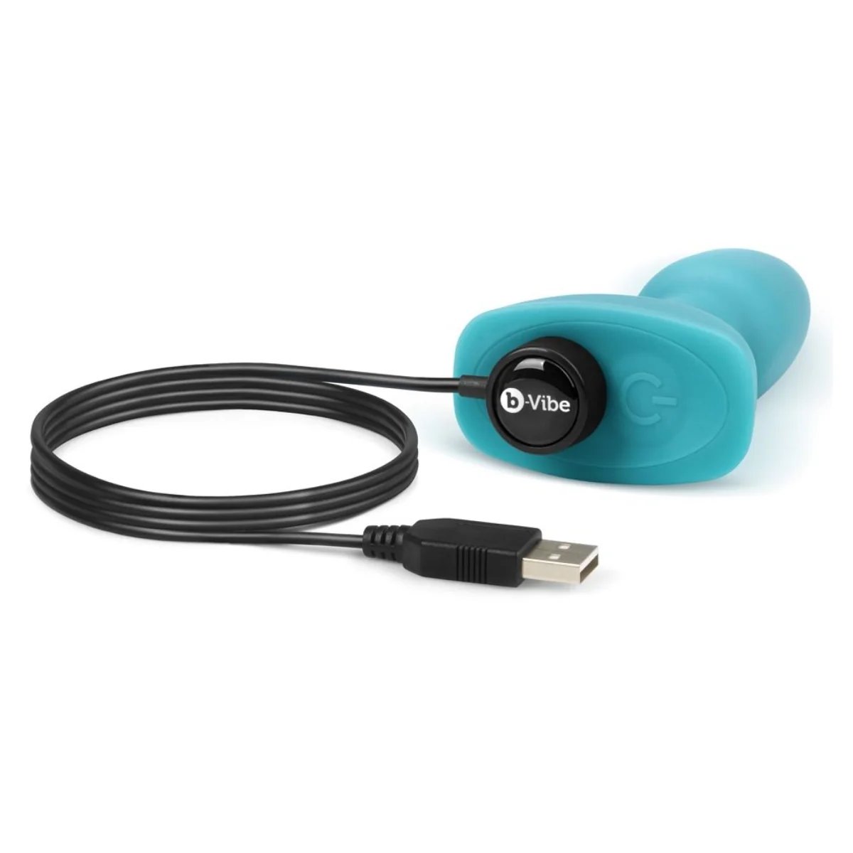 b-Vibe Rimming Petite Remote Control Vibrating Butt Plug Teal - Image 5
