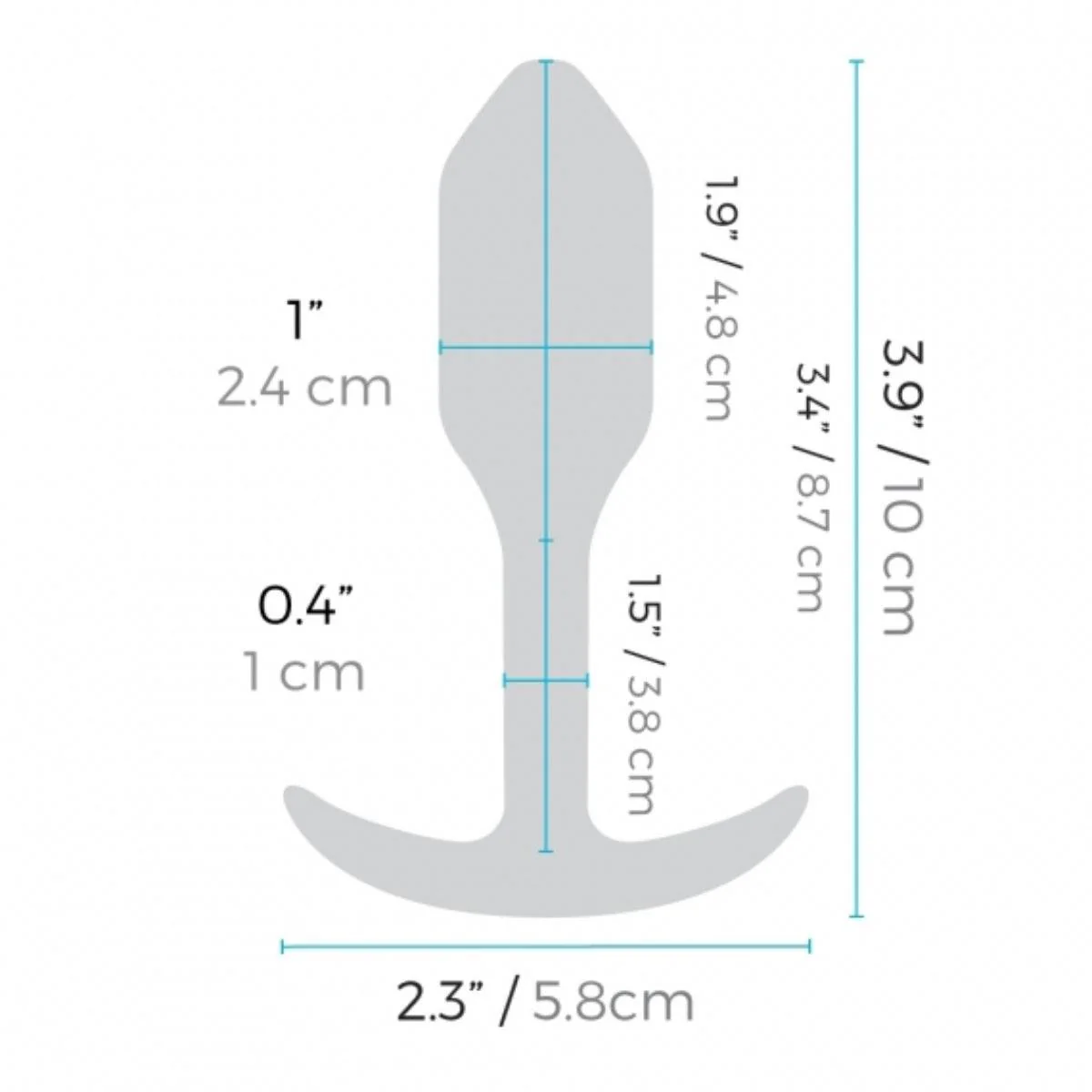 b-Vibe Snug Plug 1 Vibrating Weighted Silicone Butt Plug Orange - Image 7