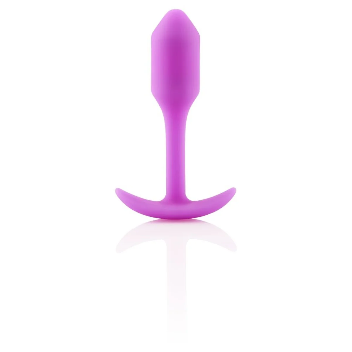 b-Vibe Snug Plug 1 Weighted Silicone Butt Plug Fucshia