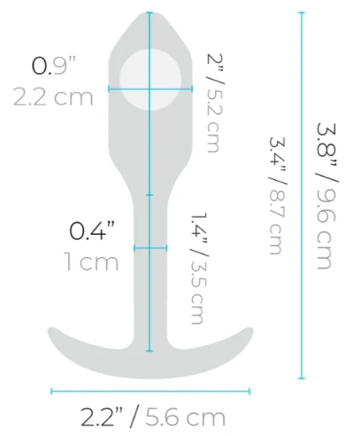 b-Vibe Snug Plug 1 Weighted Silicone Butt Plug Mint - Image 5