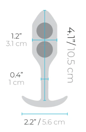 b-Vibe Snug Plug 2 Weighted Silicone Butt Plug Coral - Image 5
