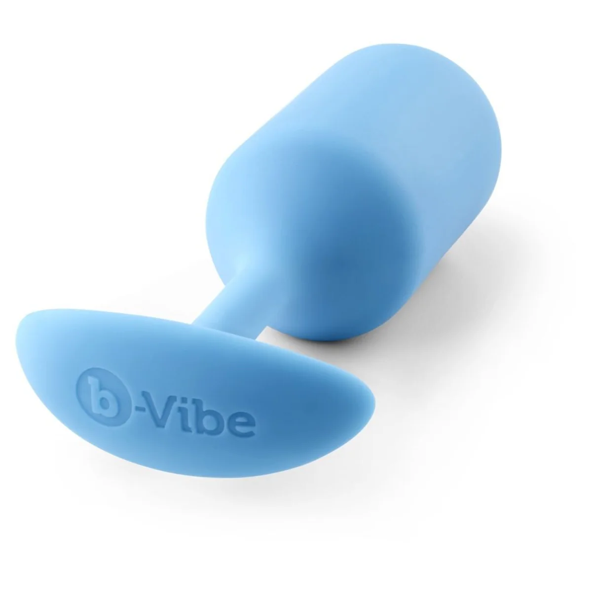 b-Vibe Snug Plug 3 Weighted Silicone Butt Plug Teal - Image 3