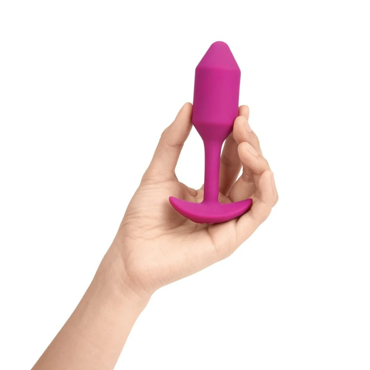 b-Vibe Snug Plug Weighted & Vibrating Butt Plug Rose Medium - Image 3