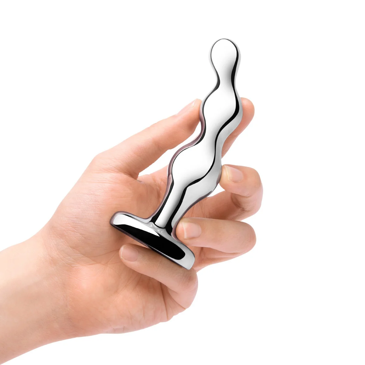 b-Vibe Stainless Steel Anal Beads Silver - Image 4