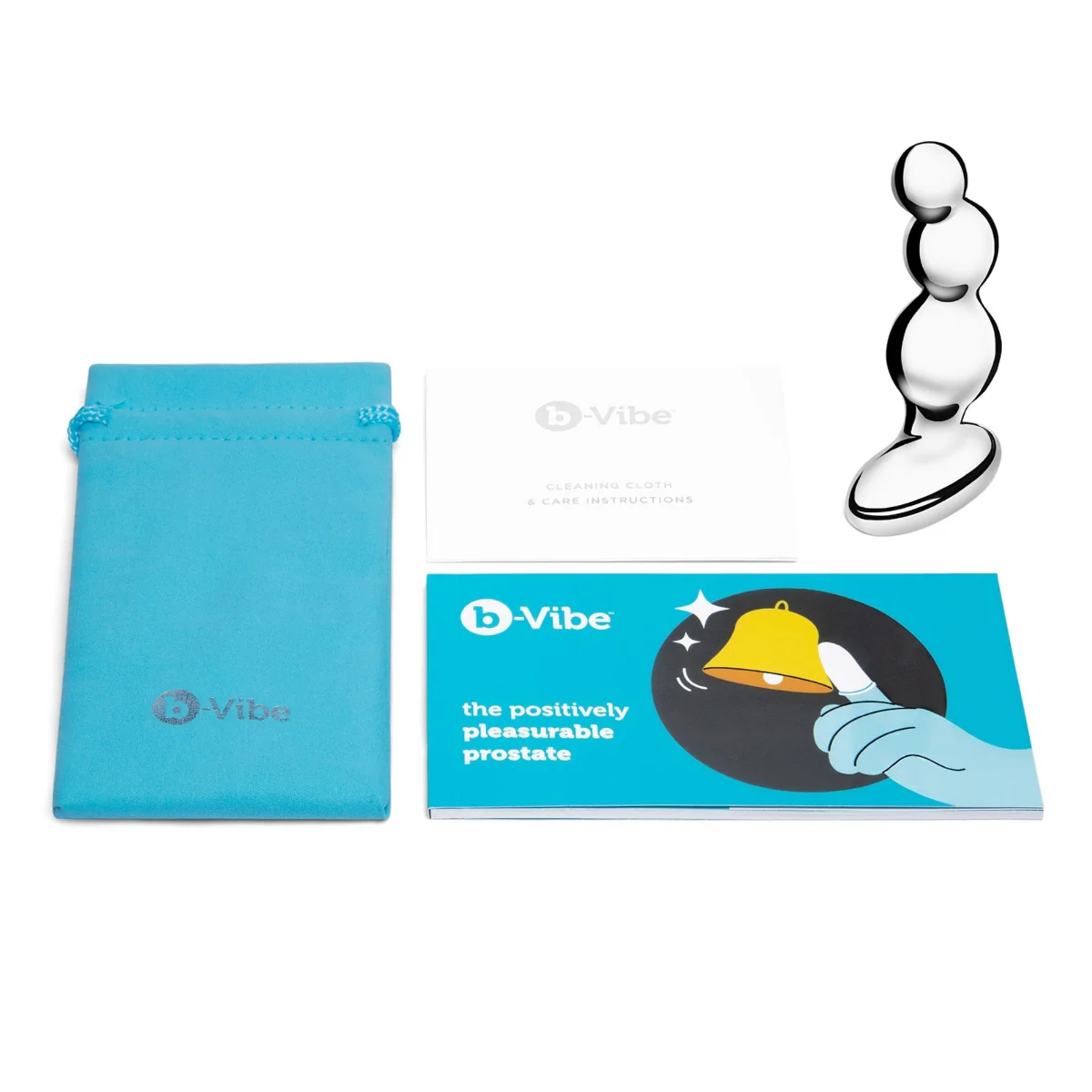 b-Vibe Stainless Steel Anal Beads Silver - Image 5
