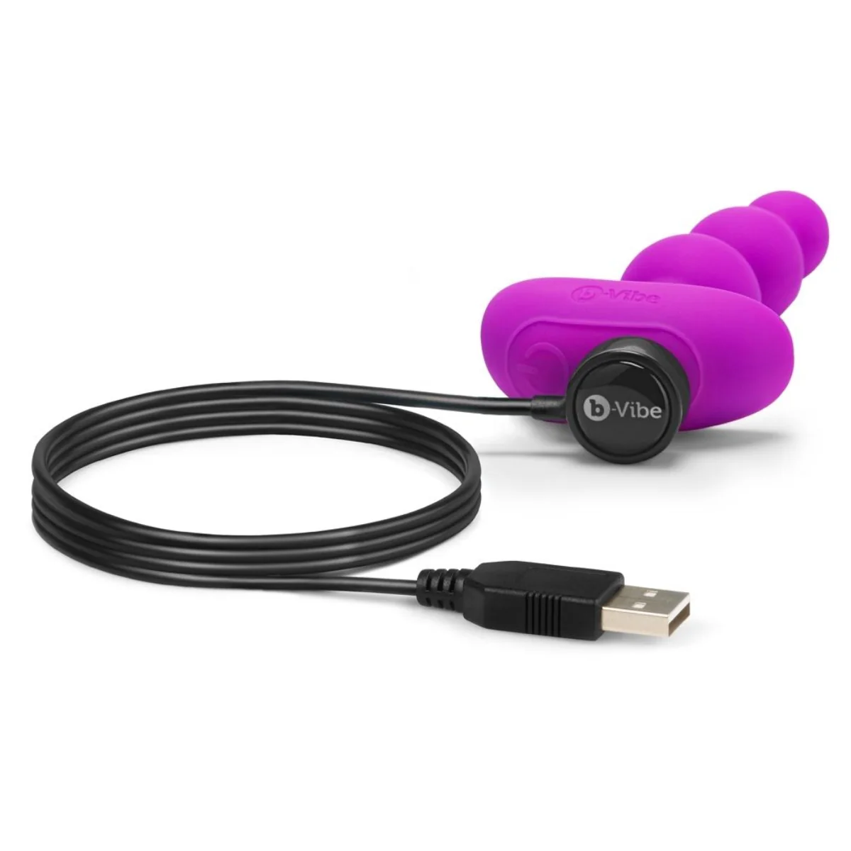 b-Vibe Triplet Remote Control Anal Beads Fucshia - Image 5