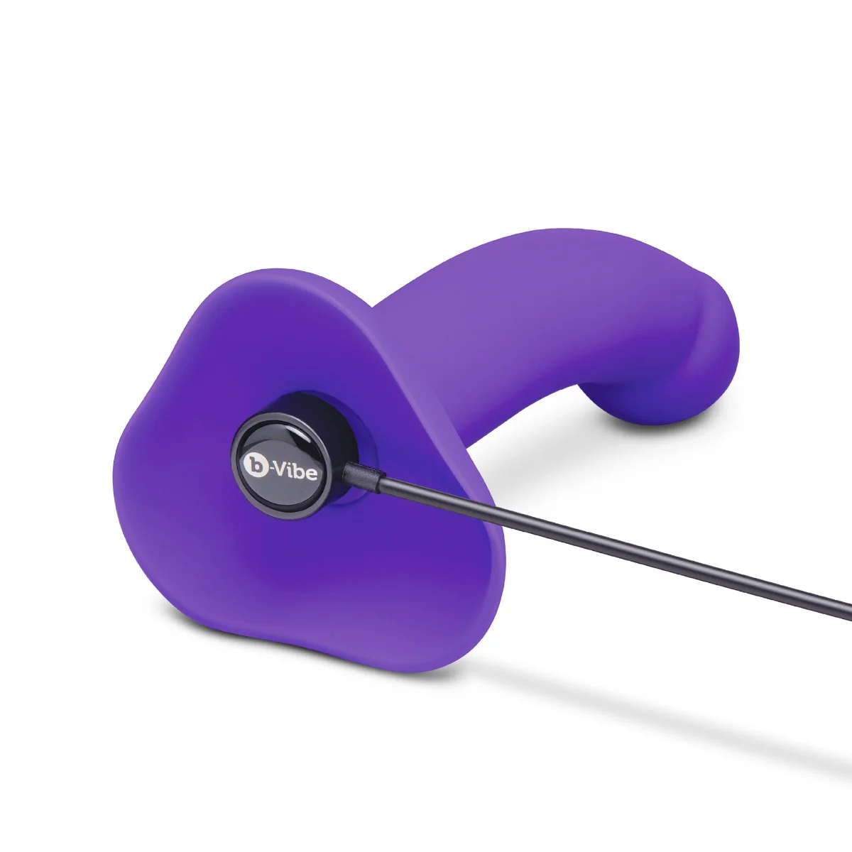 b-Vibe Vibrating Curved Strap-On Kit Black Purple - Image 7