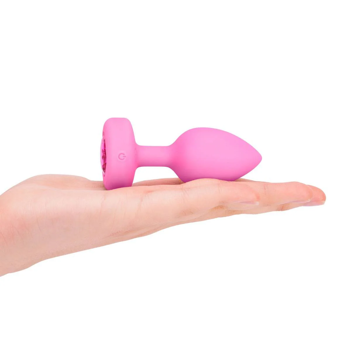 b-Vibe Vibrating Heart Butt Plug Pink Small Medium - Image 3