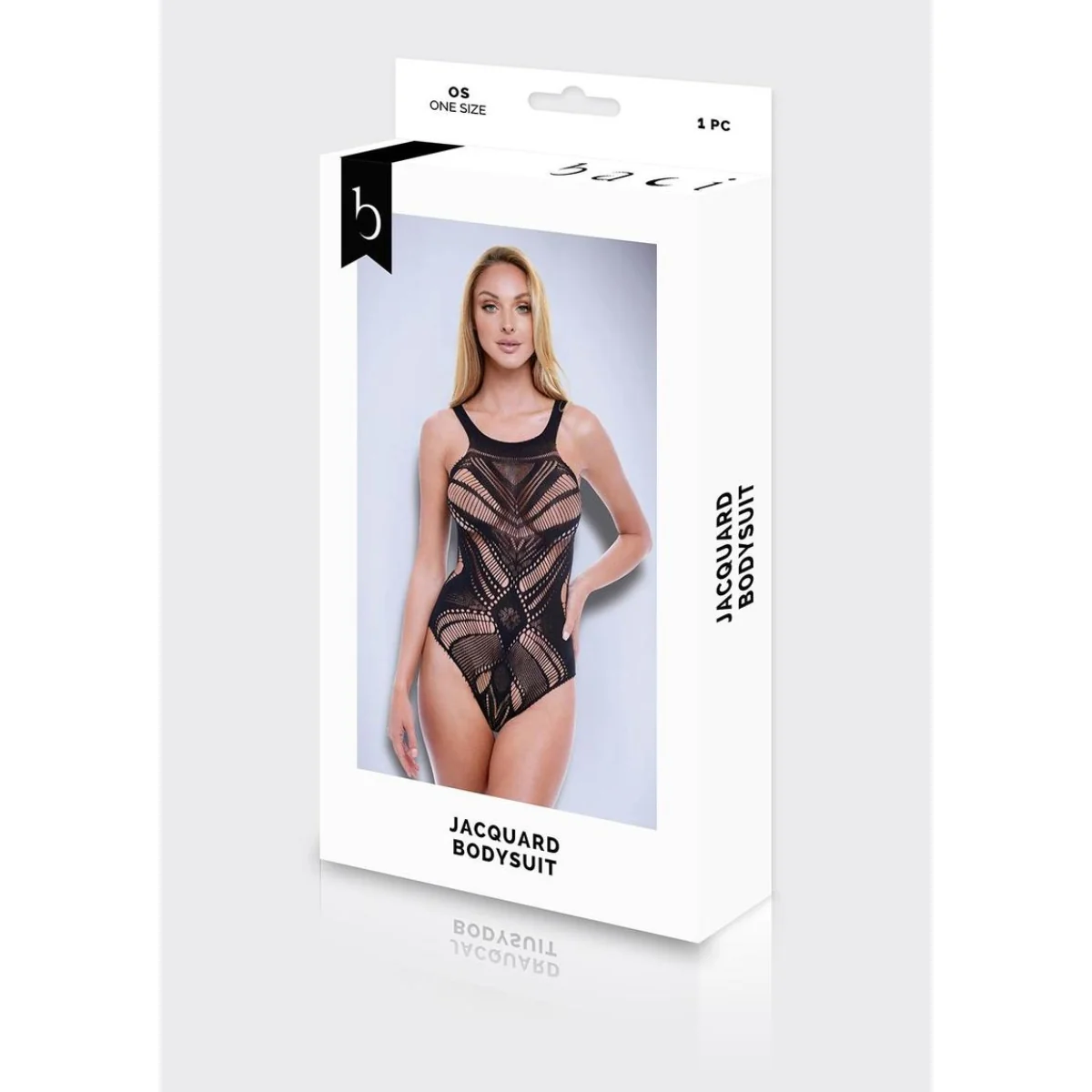 Baci Jacquard Bodysuit Black - Image 2