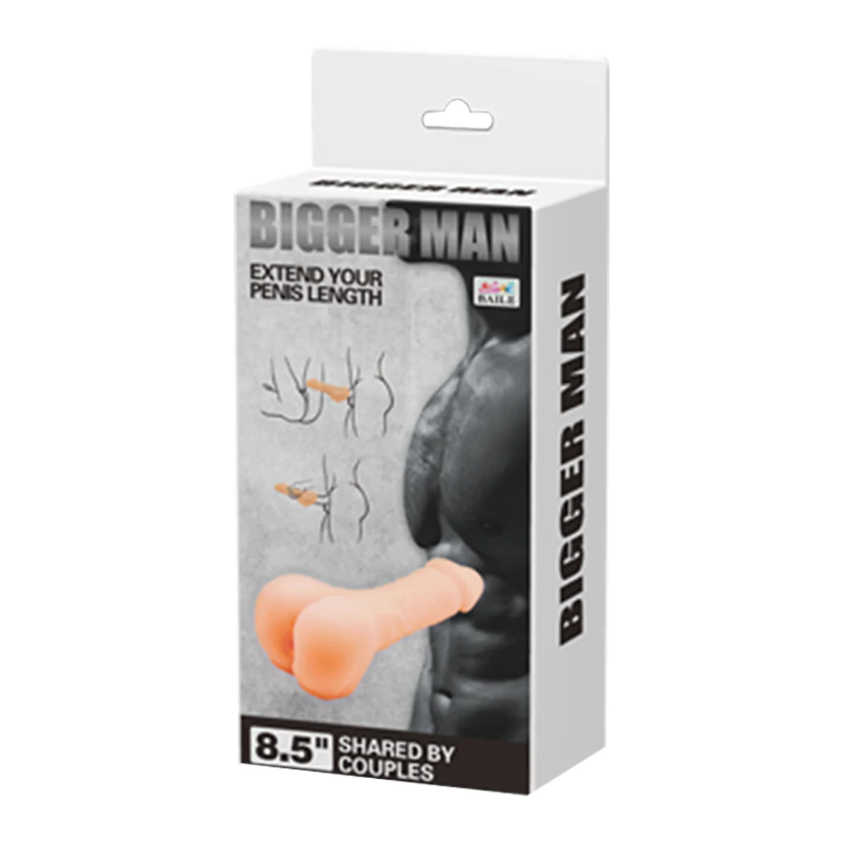 Pretty Love Baile Bigger Man Plus Masturbator Penis Extender 8.5 Inches Light Pink - Image 2