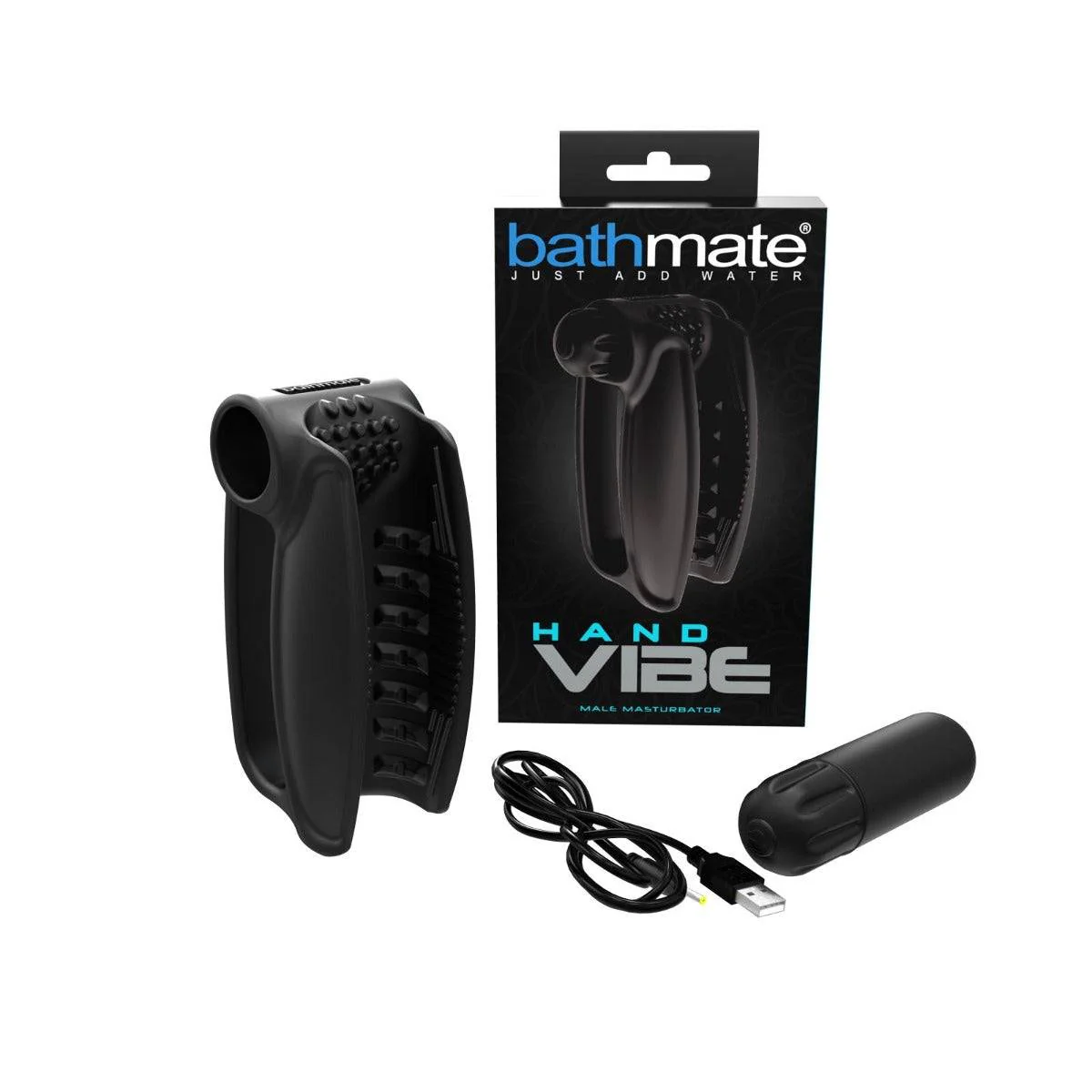 Bathmate Hand Vibe Male Masturbator Black - Image 2