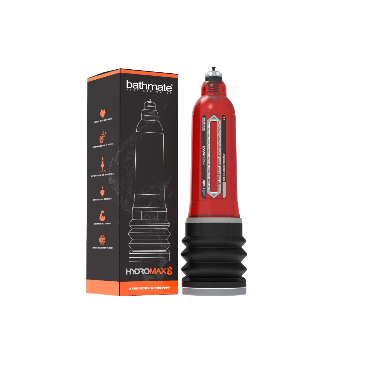 Bathmate Hydromax 8 Penis Pump Red - Image 2