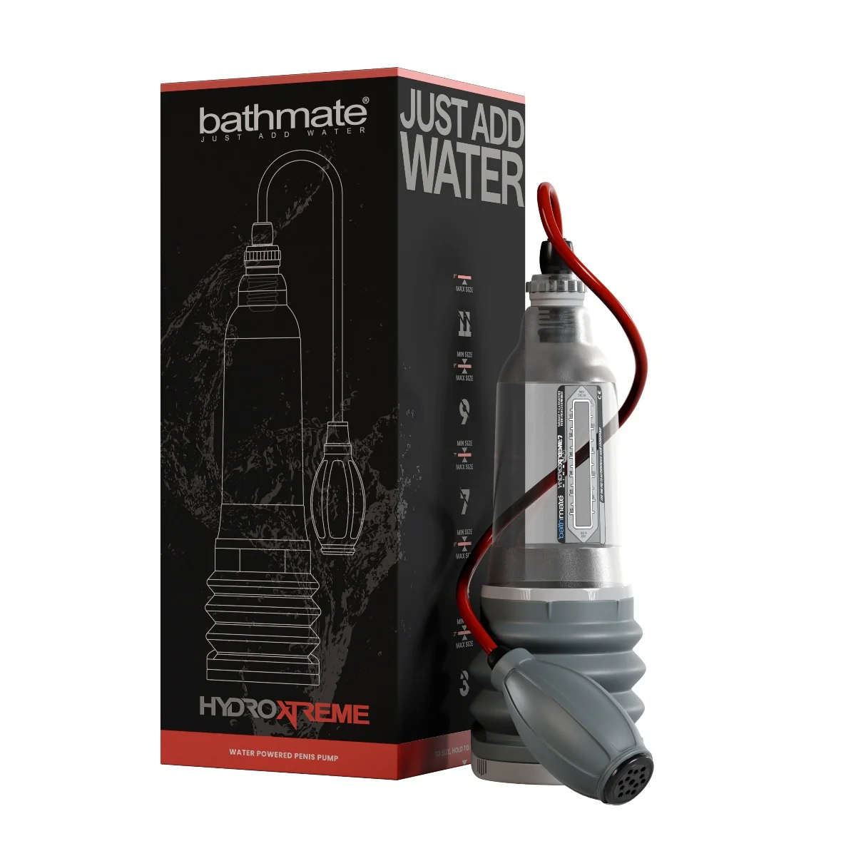 Bathmate Hydroxtreme 7 Wide Boy Penis Pump Grey - Pump Only - Image 2