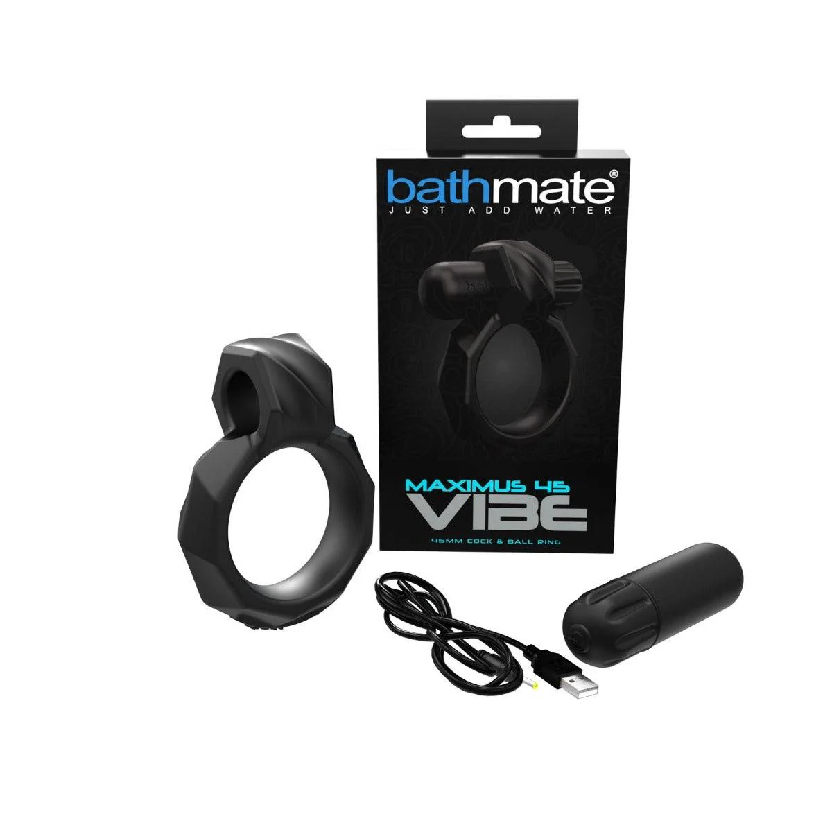 Bathmate Maximus Vibe 45 Vibrating Cock & Ball Ring Black - Image 2