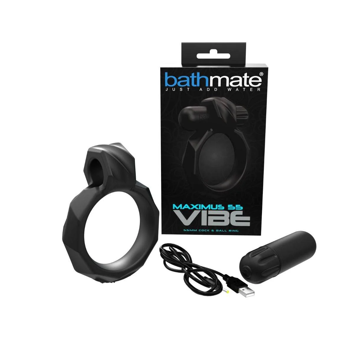 Bathmate Maximus Vibe 55 Vibrating Cock & Ball Ring Black - Image 2