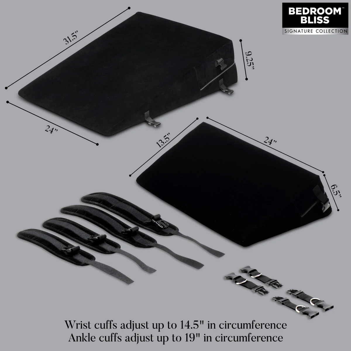 Bedroom Bliss Bondage Cushion Set Black - Image 9
