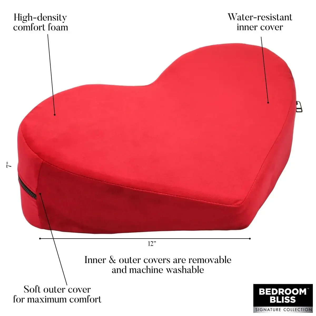 Bedroom Bliss Love Pillow Red - Image 5