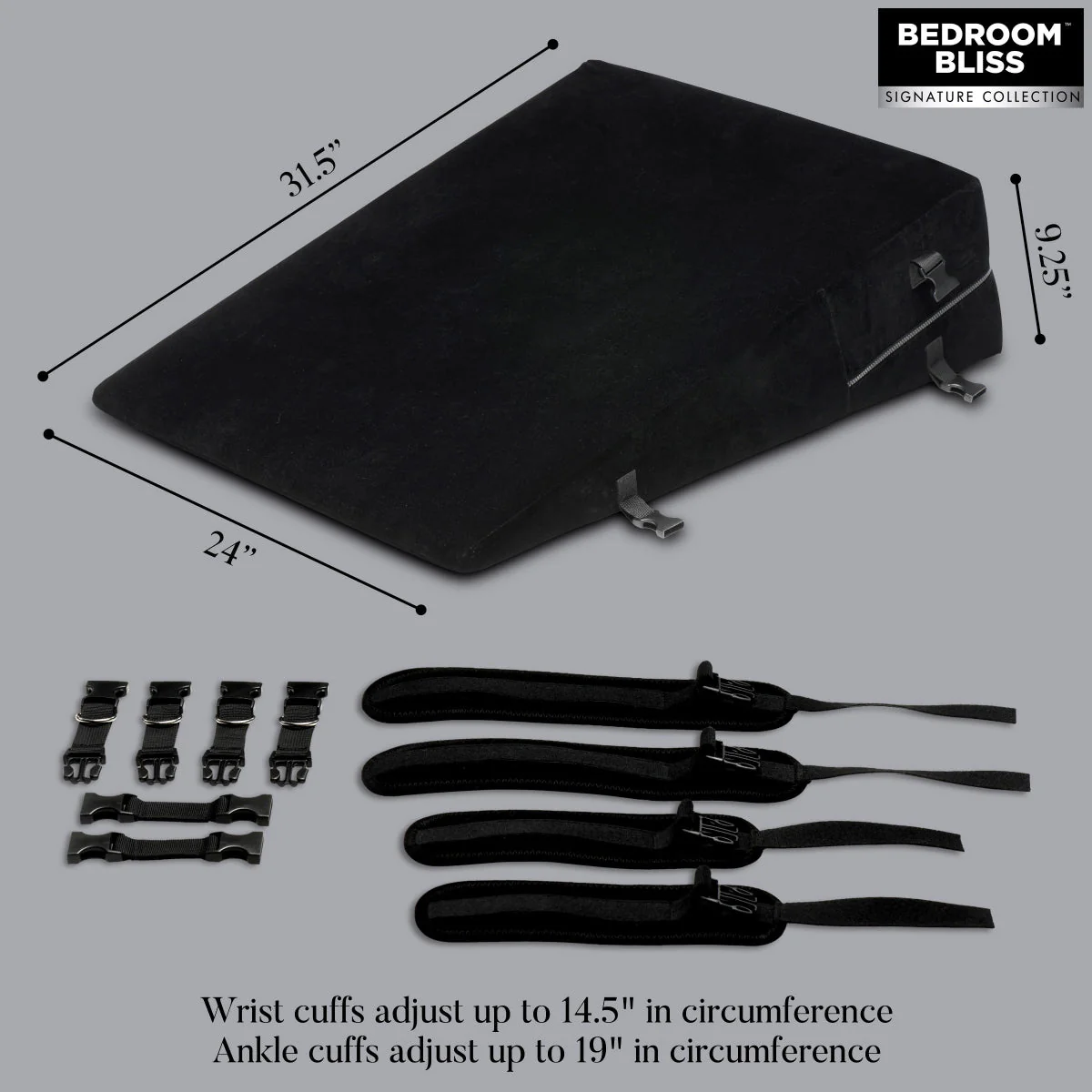 Bedroom Bliss XL Bondage Sex Cushion Black - Image 8