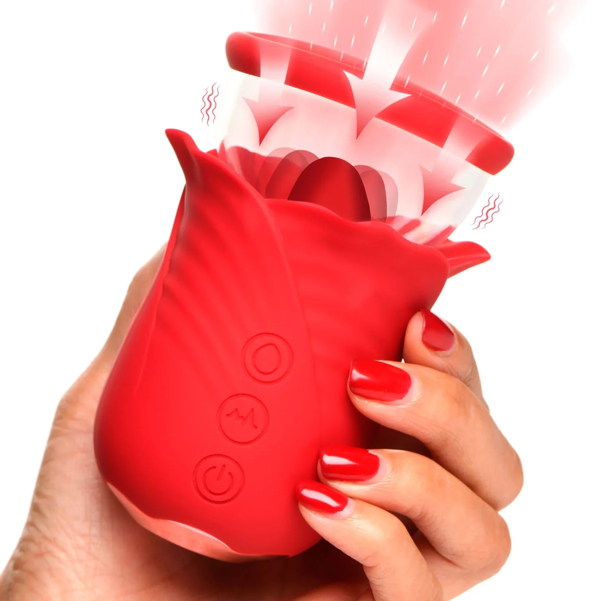 Bloomgasm Lily Lover Sucking & Vibrating Clitoral Stimulator Red - Image 4