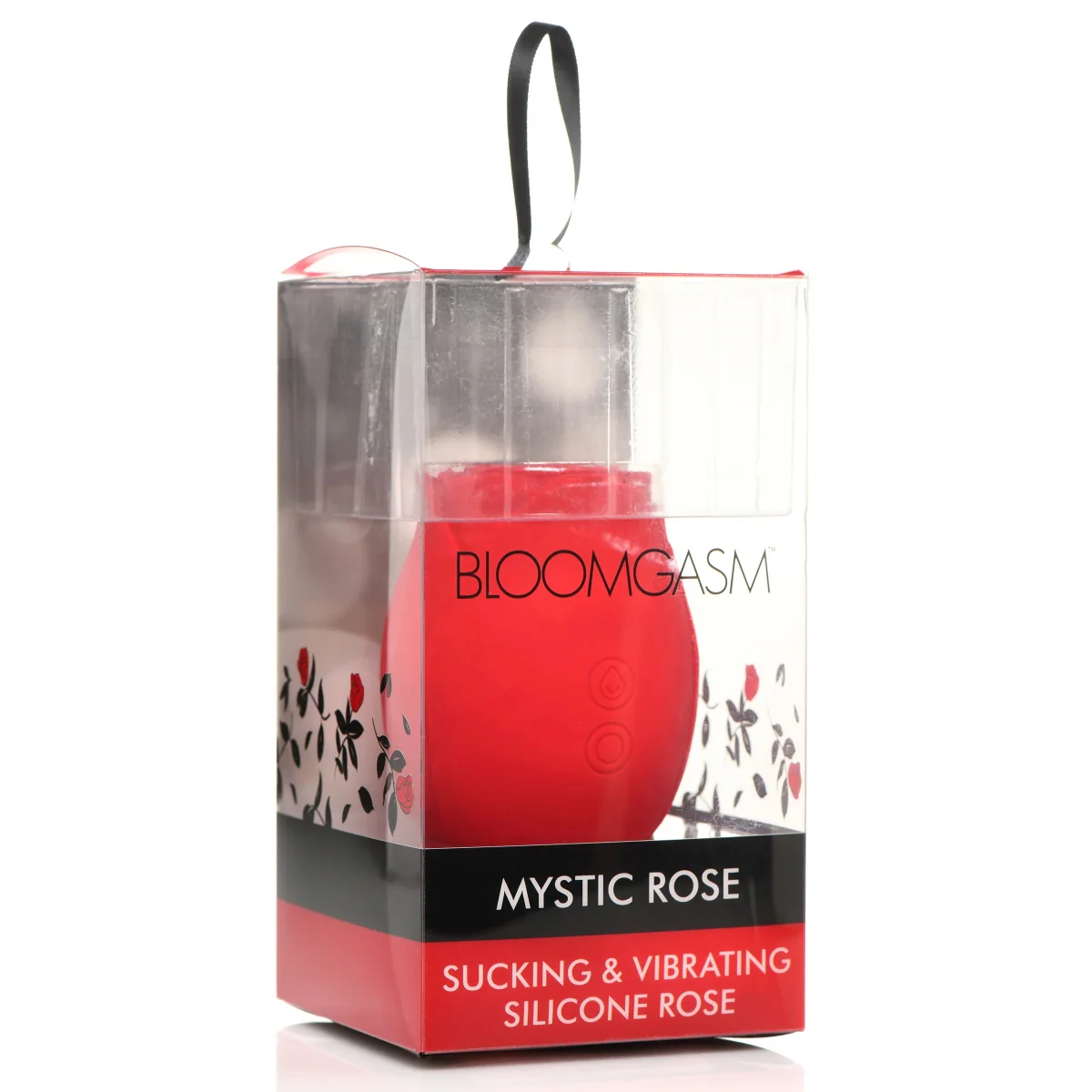 Bloomgasm Mystic Rose Sucking & Vibrating Silicone Rose Vibrator Red - Image 2