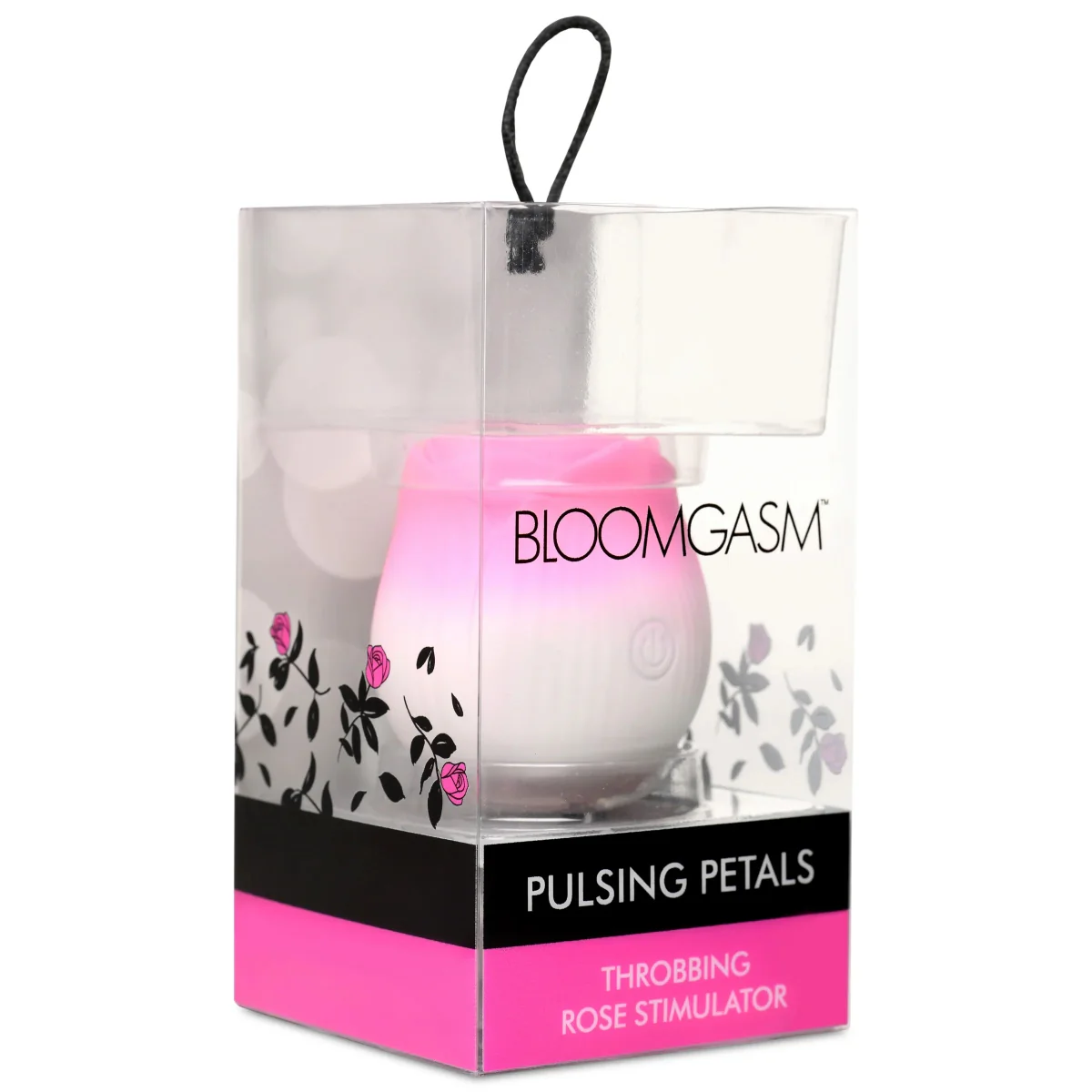 Bloomgasm Pulsing Petals Throbbing Rose Stimulator Pink White - Image 2