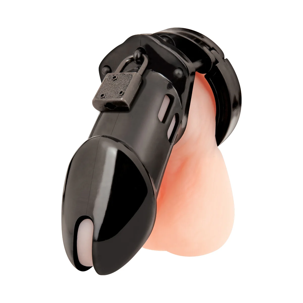 Blue Line Acrylic See Thru Chastity Cage Black