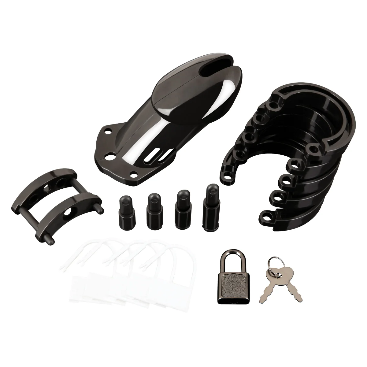 Blue Line Acrylic See Thru Chastity Cage Black - Image 5