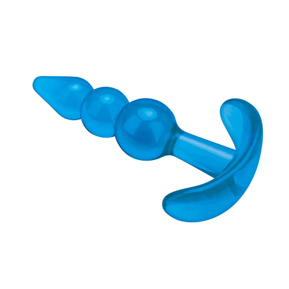 Blue Line Beginners Beaded Butt Plug Blue 3.75 Inch - Image 3