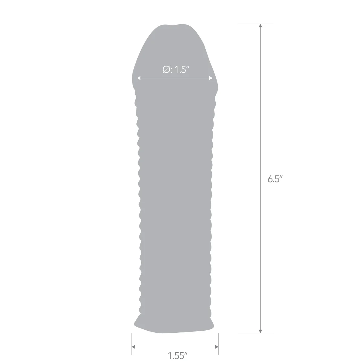 Blue Line Clear Textured Penis Enhancing Sleeve Extension 6.5 Inch - Image 4
