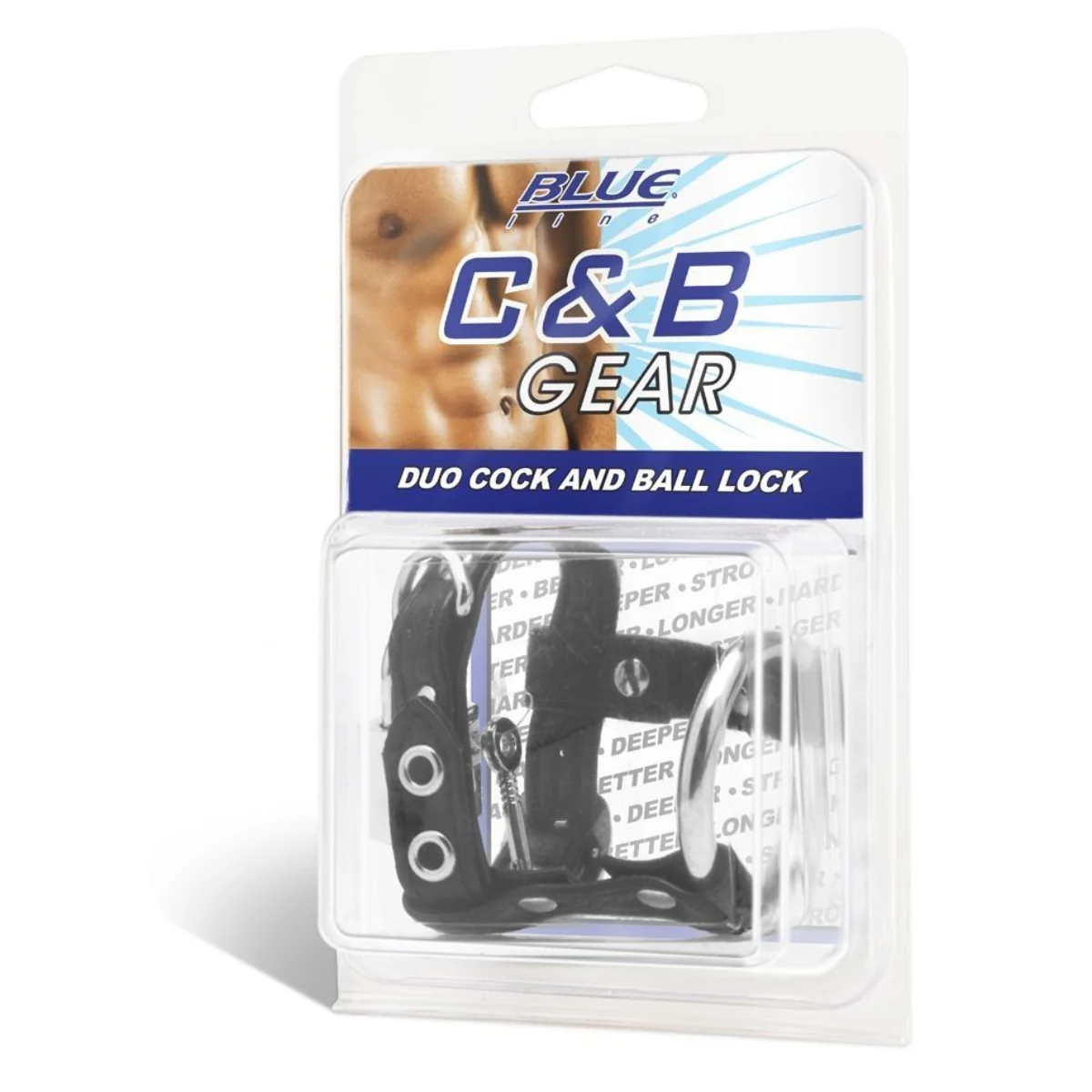 Blue Line Duo Cock And Ball Lock Black - Image 2