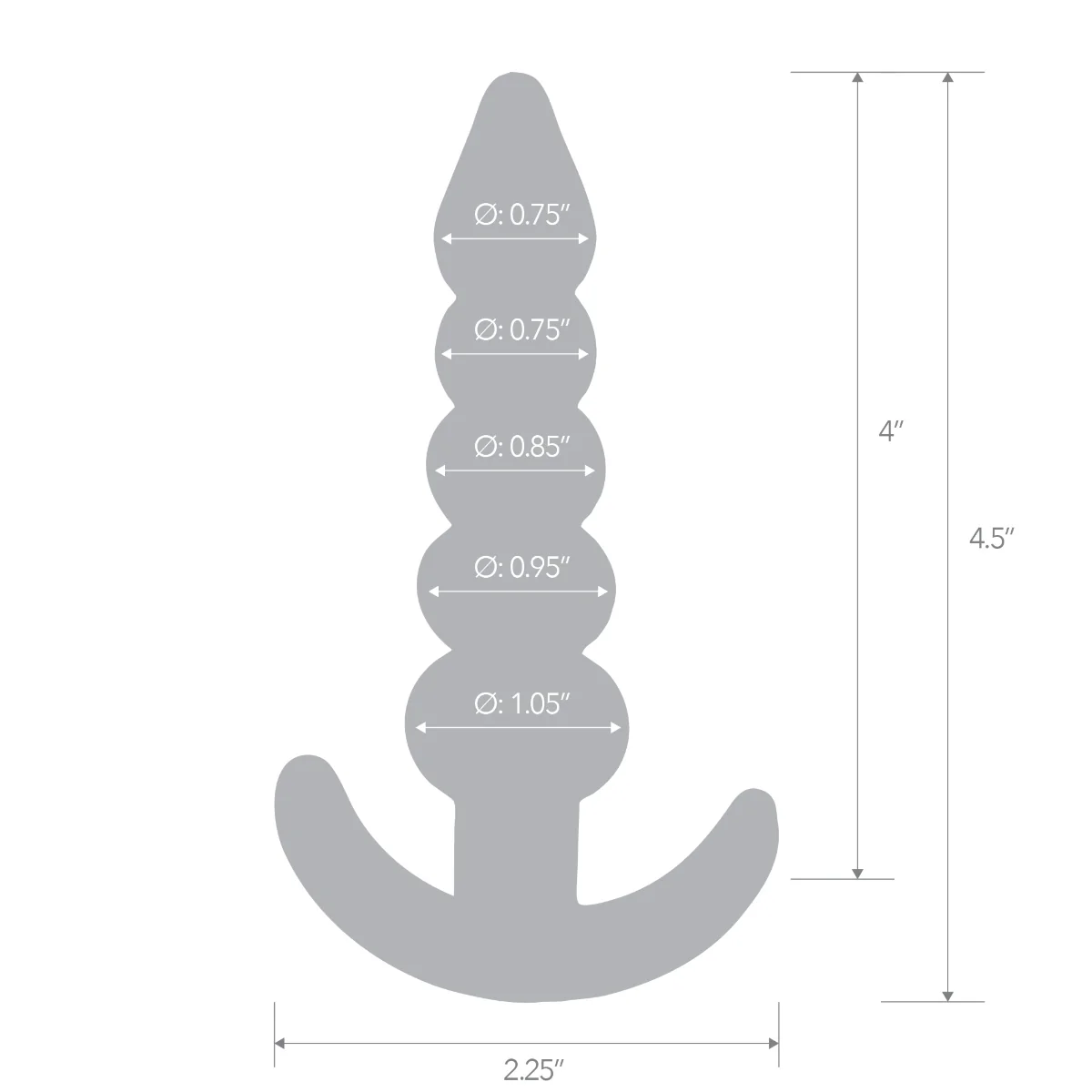 Blue Line Medium Beaded Anal Butt Plug Blue 4.5 Inch - Image 4