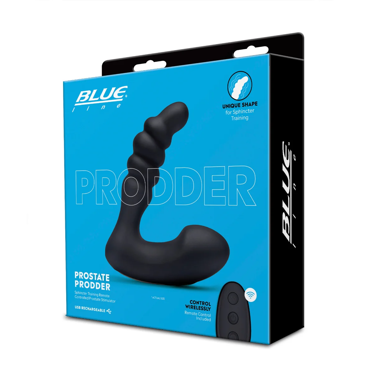 Blue Line Prodder Sphincter Training Remote Controlled Prostate Stimulator Black - Image 2